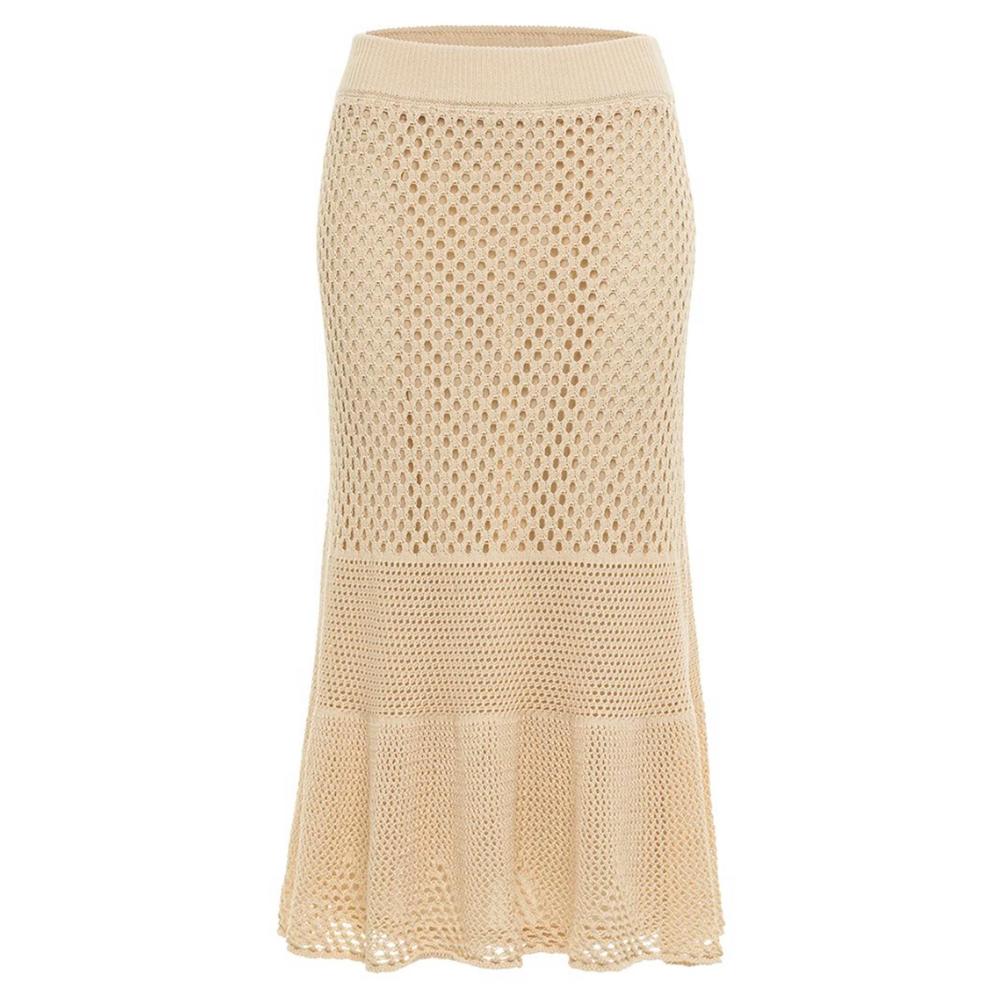 NEW ANNA CATE alex knit skirt in nude
